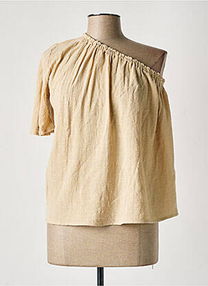 Blouse manches courtes manches courtes beige BOBBIE&BOB femme
