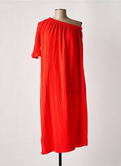 Robe mi-longue rouge BOBBIE&BOB pour femme seconde vue