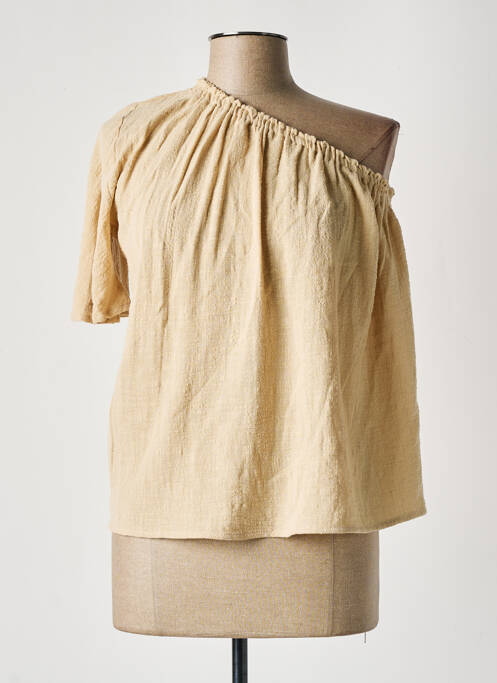 Blouse manches courtes manches courtes beige BOBBIE&BOB femme
