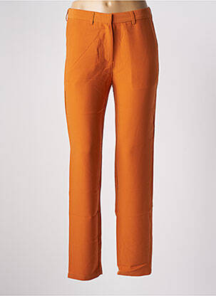 Pantalon droit taille à pinces taille normale orange LA PETITE ETOILE femme