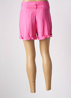 Short taille à pinces taille haute rose BOBBIE&BOB femme