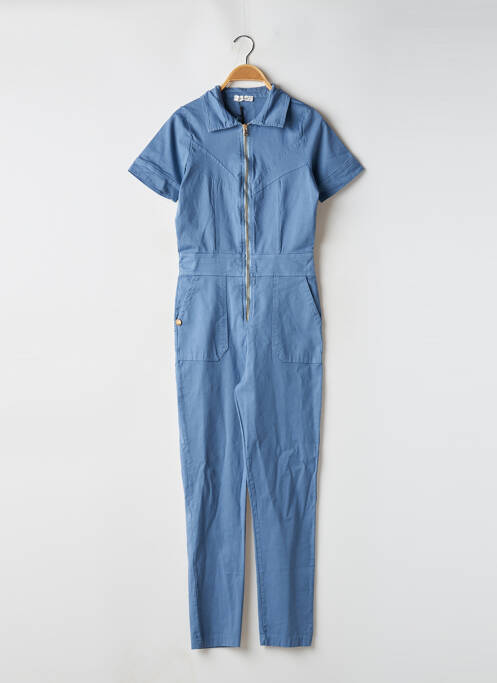 Combi-pantalon poches manches courtes bleu PAKO LITTO femme