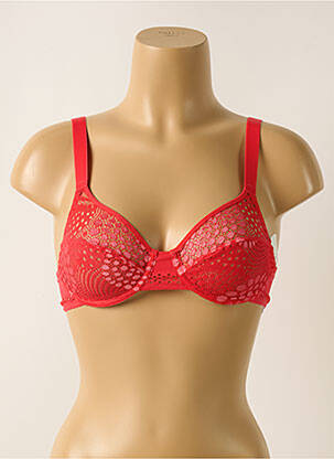 Soutien-gorge effet matière satinée haut soutien-gorge emboitant rouge IMPLICITE femme