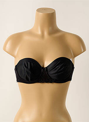 Soutien-gorge effet matière satinée haut bandeau noir SIMONE PERELE femme