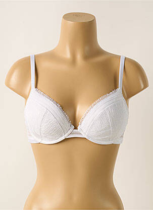 Soutien-gorge effet matière satinée haut soutien-gorge avec mousse de rembourrage amovible blanc SIMONE PERELE femme