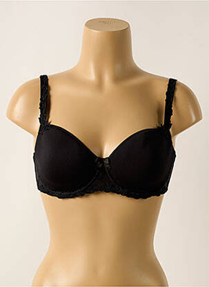 Soutien-gorge effet matière satinée haut soutien-gorge moulé noir SIMONE PERELE femme