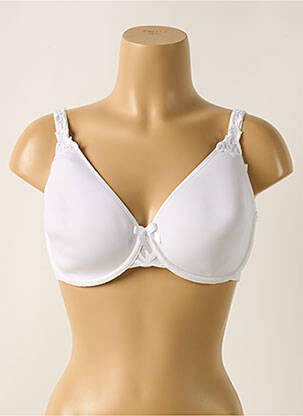 Soutien-gorge effet matière satinée haut soutien-gorge moulé blanc SIMONE PERELE femme