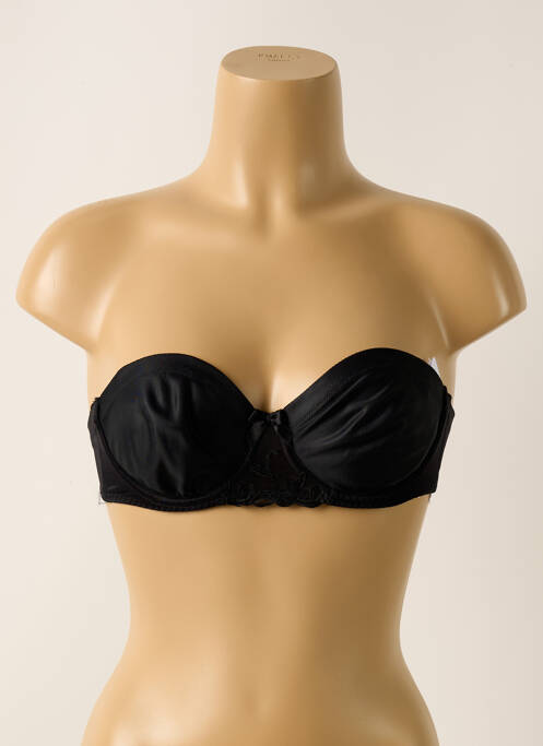 Soutien-gorge effet matière satinée haut bandeau noir SIMONE PERELE femme