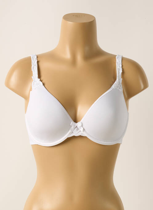 Soutien-gorge effet matière satinée haut soutien-gorge moulé blanc SIMONE PERELE femme
