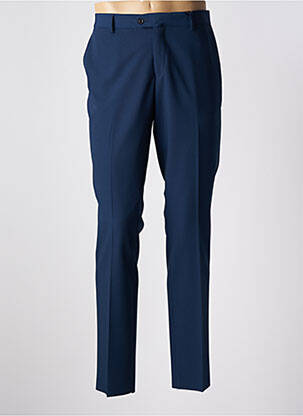 Pantalon slim fermeture zippée sous rabat boutonné taille normale bleu UNGARO homme