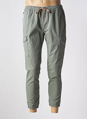 Pantalon cargo poches taille normale vert LCDN homme