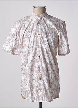 Chemise manches courtes imprimé fantaisie beige DANIEL HECHTER homme
