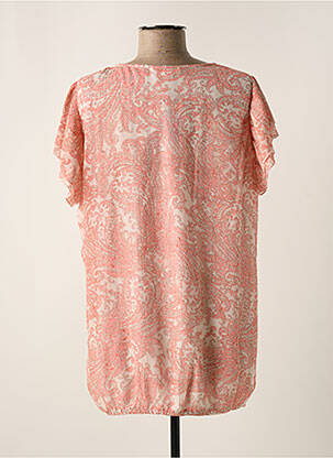 Tunique manches courtes tissage crêpe orange ZHENZI femme