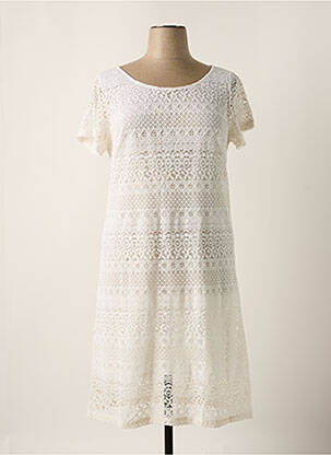 Robe mi-longue blanc AGATHE & LOUISE pour femme