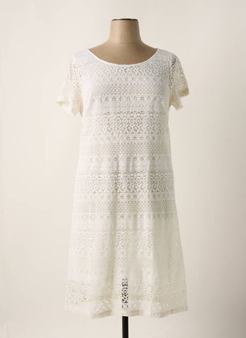 Robe mi-longue blanc AGATHE & LOUISE pour femme