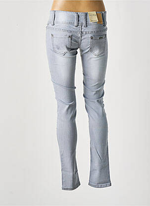 Jeans skinny stretch taille basse gris NINA CARTER femme