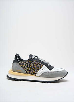 Baskets nubuck talon de 4 à 6cm gris HIDNANDER femme