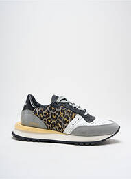 Baskets nubuck talon de 4 à 6cm gris HIDNANDER femme