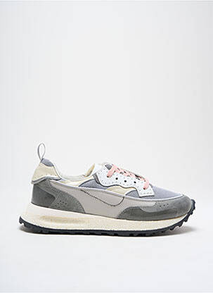 Baskets matière lisse talon de 4 à 6cm gris HIDNANDER femme