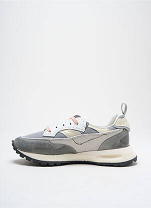 Baskets matière lisse talon de 4 à 6cm gris HIDNANDER femme
