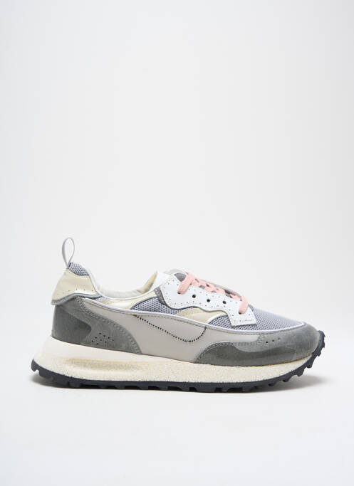 Baskets matière lisse talon de 4 à 6cm gris HIDNANDER femme