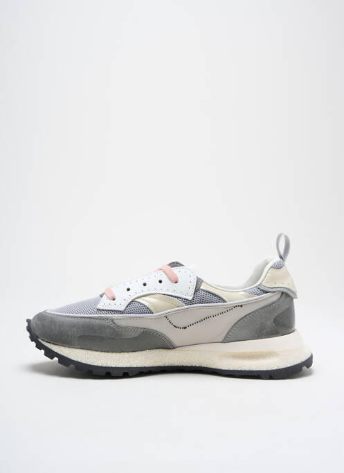 Baskets matière lisse talon de 4 à 6cm gris HIDNANDER femme