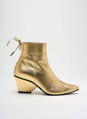 Bottines/boots matière lisse talon de 4 à 6cm or REIKE NEN femme