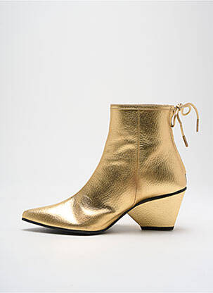 Bottines/boots matière lisse talon de 4 à 6cm or REIKE NEN femme