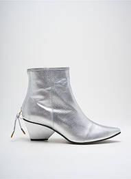 Bottines/boots matière lisse talon de 4 à 6cm argent REIKE NEN femme