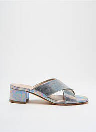 Mules/sabots tissage satiné talon de 4 à 6cm argent MARYAM NASSIR ZADEH femme