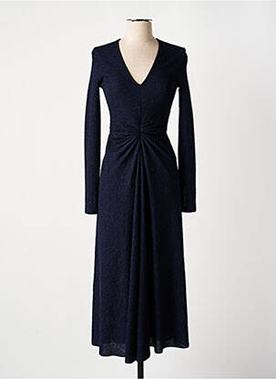 Robe longue manches longues manches longues bleu ROTATE femme