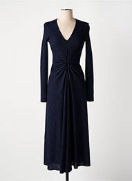 Robe longue manches longues manches longues bleu ROTATE femme