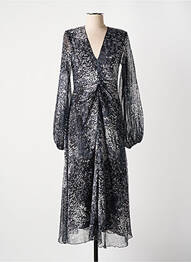 Robe longue manches longues manches longues gris ROTATE femme