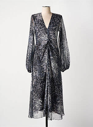 Robe longue manches longues manches longues gris ROTATE femme