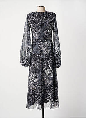 Robe longue manches longues manches longues gris ROTATE femme