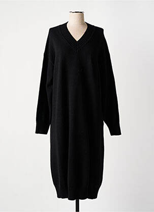 Robe pull col v manches longues noir SAMSOE & SAMSOE femme