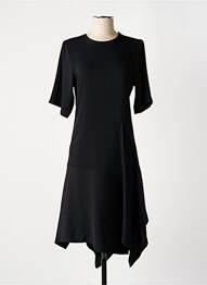 Robe mi-longue coupe fluide manches courtes noir KOCHÉ femme
