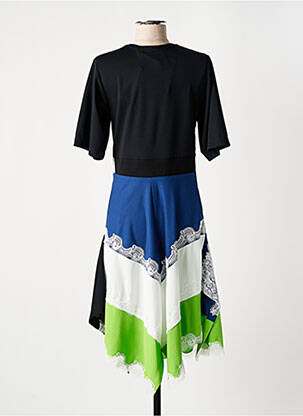 Robe mi-longue coupe fluide manches courtes noir KOCHÉ femme