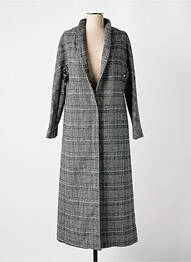Manteau long coupe droite sans capuche noir SHIRTAPORTER femme