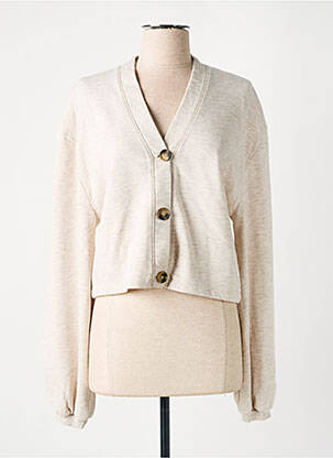 Gilet manches longues stretch beige RAGDOLL femme