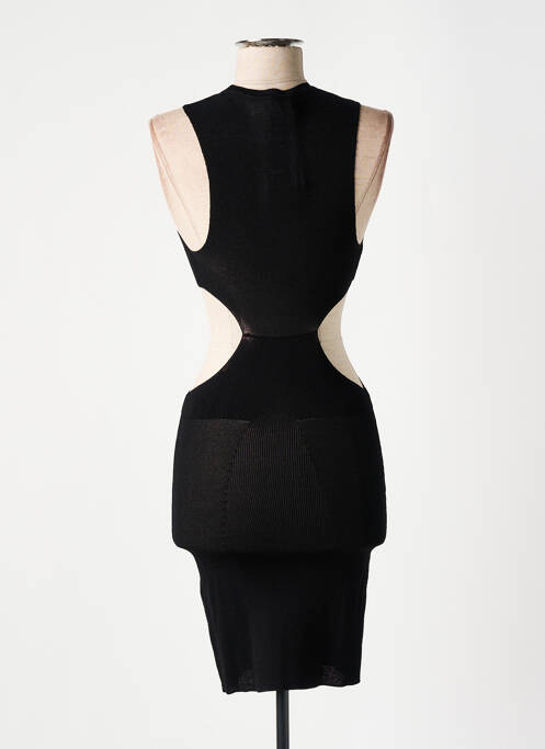 Robe mi-longue sans manche sans manche noir ROTATE femme