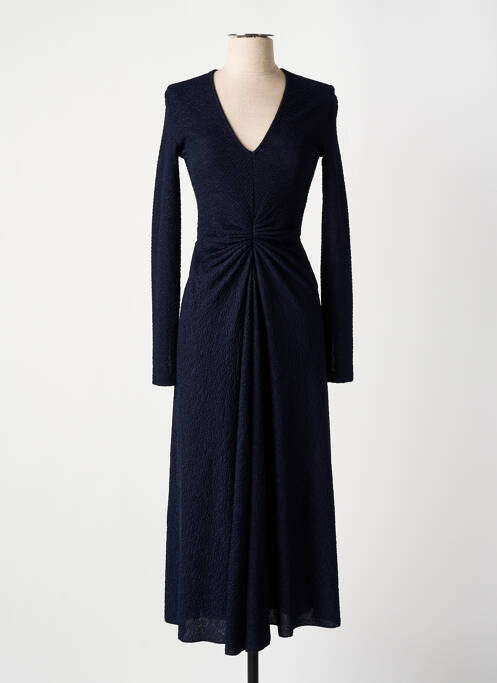 Robe longue bleu ROTATE pour femme