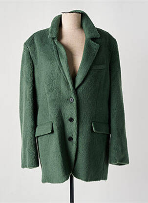 Manteau court coupe droite sans capuche vert RAIINE femme