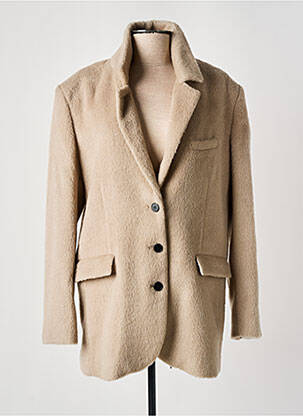 Manteau court coupe droite sans capuche beige RAIINE femme