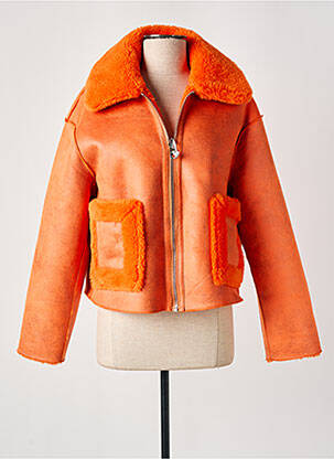 Manteau court coupe droite sans capuche orange JAKKE femme
