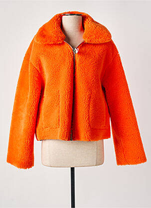 Manteau court coupe droite sans capuche orange JAKKE femme