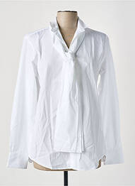 Chemisier coupe droite manches longues blanc BOURRIENNE femme
