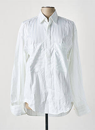 Chemisier coupe droite manches longues blanc BOURRIENNE femme