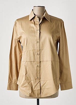Chemisier coupe cintrée manches longues beige MAX MARA femme