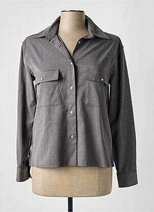 Chemisier coupe droite manches longues gris KOCHÉ femme